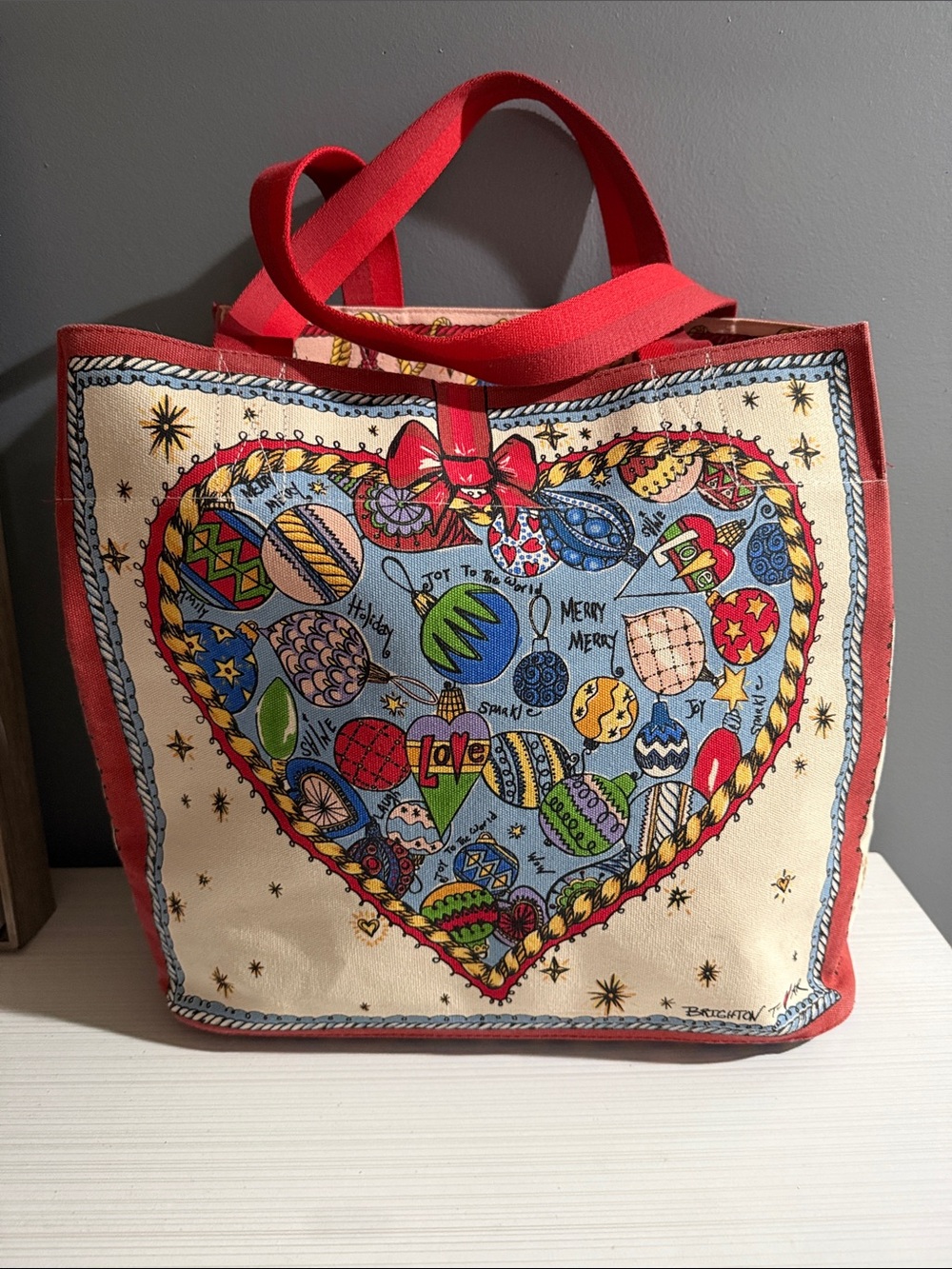 Brighton love holiday tote bag